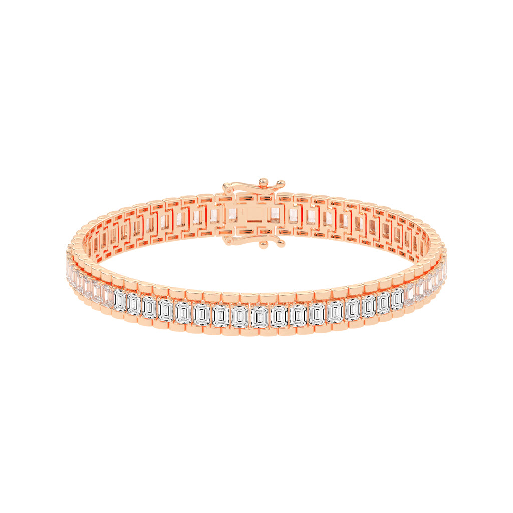 12Ct Emerald Shape Bracelet