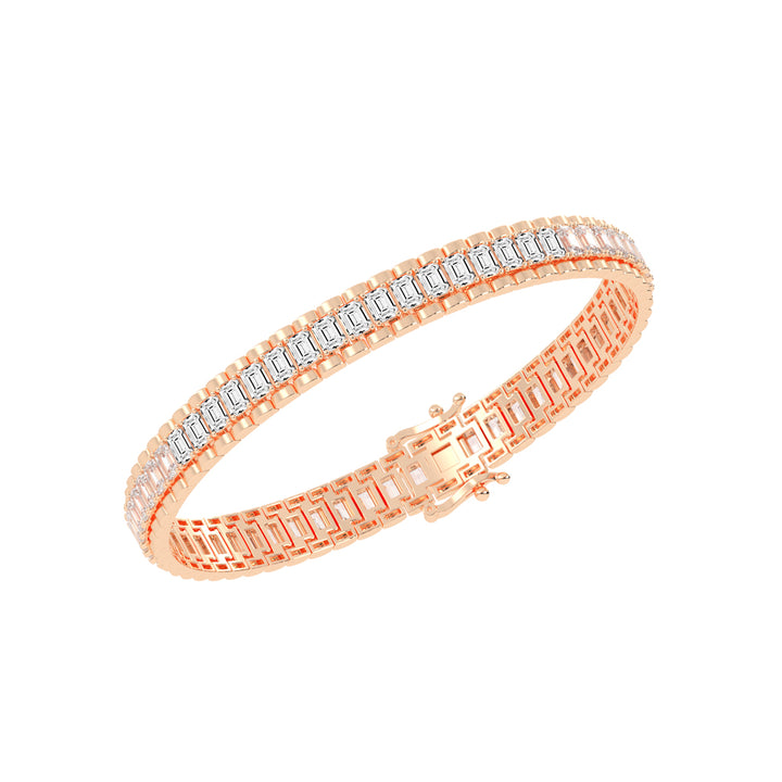 12Ct Emerald Shape Bracelet