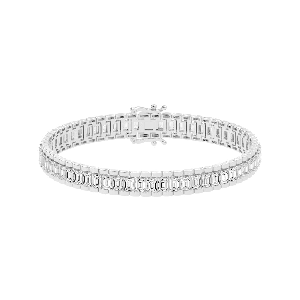 12Ct Emerald Shape Bracelet