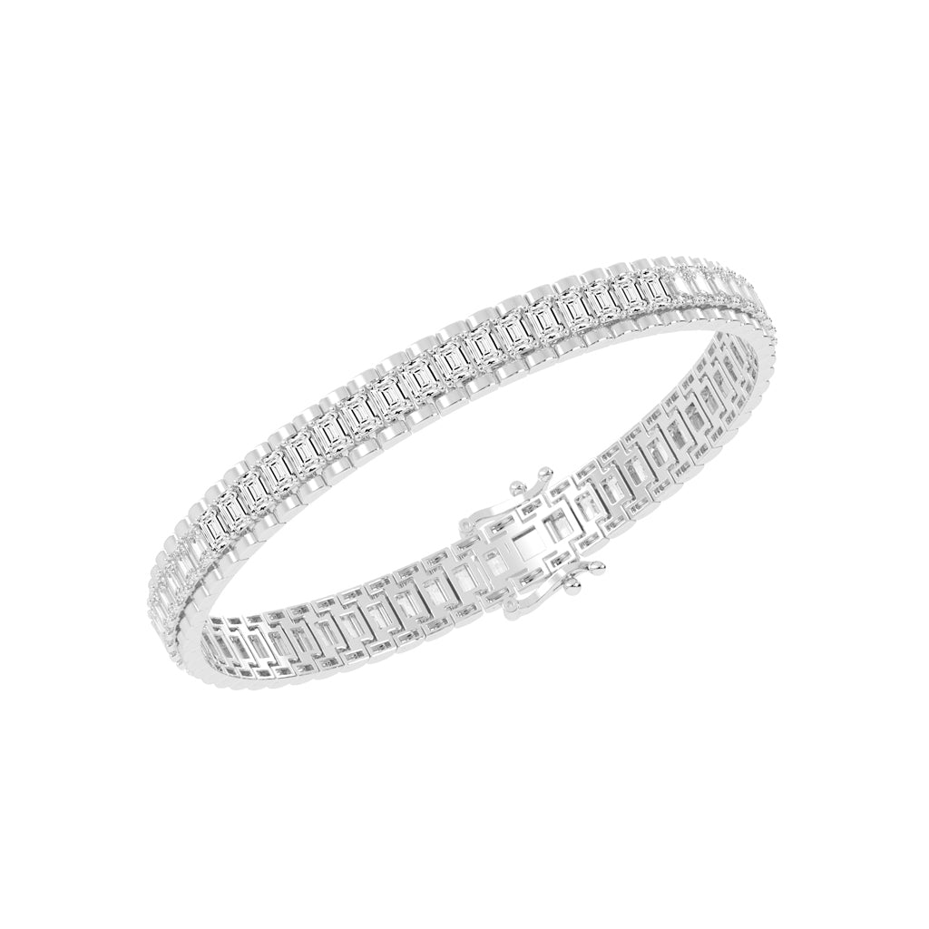 12Ct Emerald Shape Bracelet