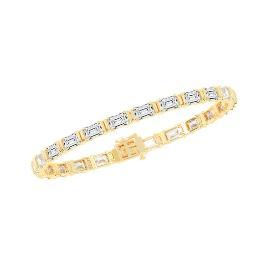12Ct Emerald Shape Bracelet