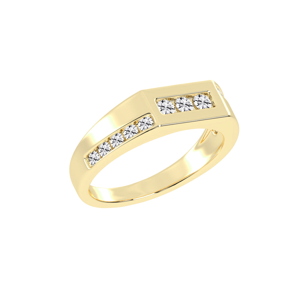 Modern Channel-Set Diamond Band