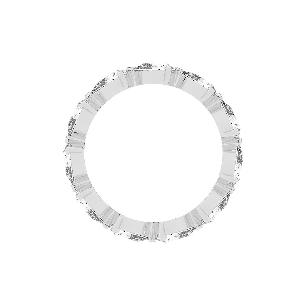 Crystallia pear cut eternity lab diamond ring