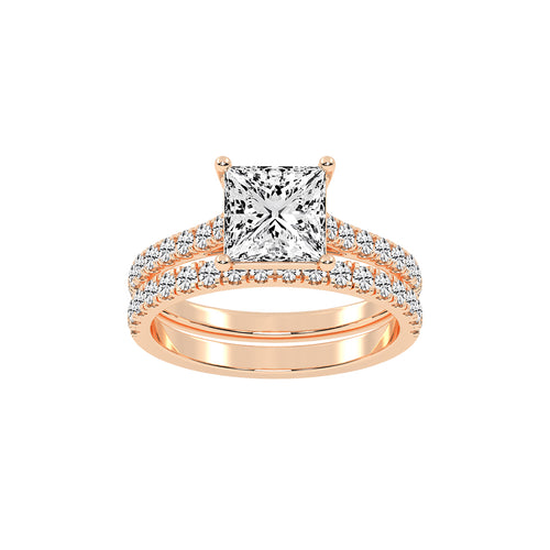 Enamorais princess cut engagement lab diamond ring