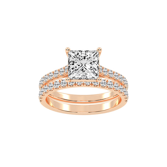 Enamorais princess cut engagement lab diamond ring