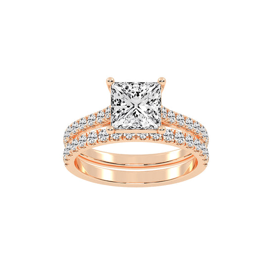 Enamorais princess cut engagement lab diamond ring