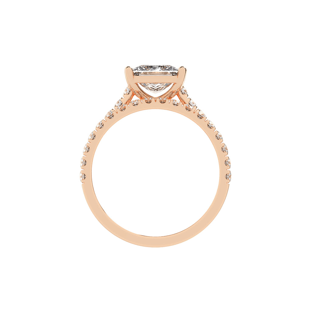 Enamorais princess cut engagement lab diamond ring