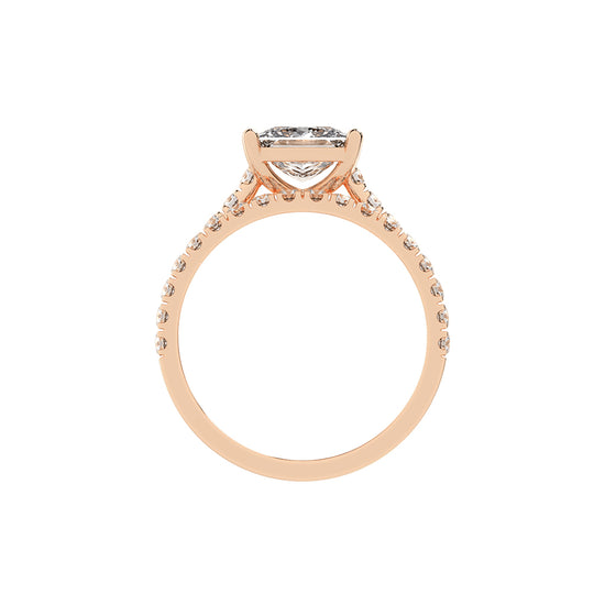 Enamorais princess cut engagement lab diamond ring