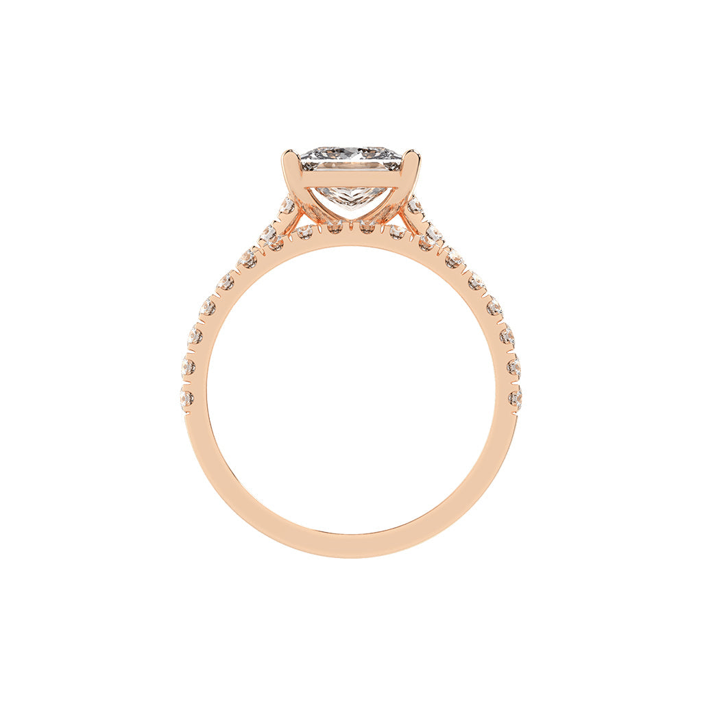 Enamorais princess cut engagement lab diamond ring