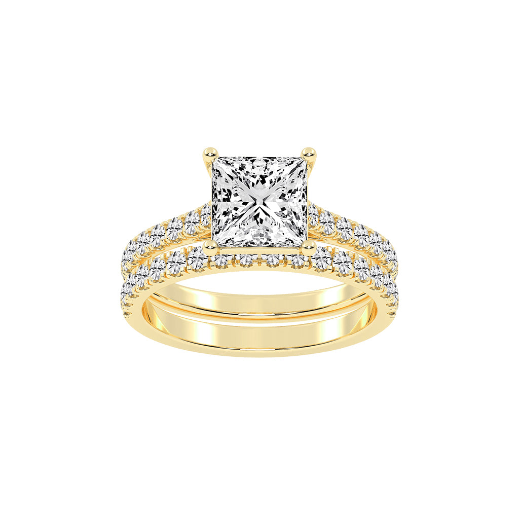 Enamorais princess cut engagement lab diamond ring