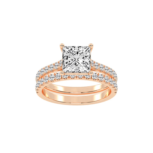 Enamorais princess cut engagement lab diamond ring