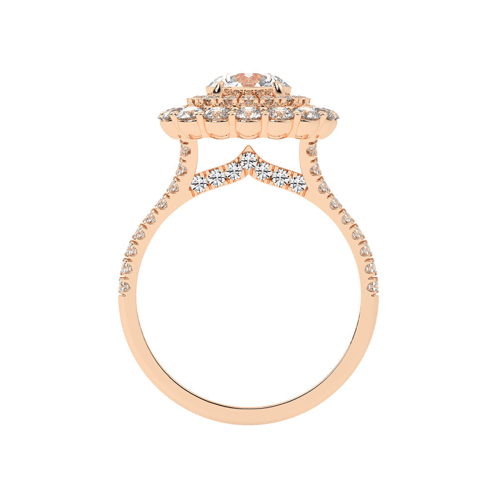 Alurex sterling round cut classic lab diamond ring