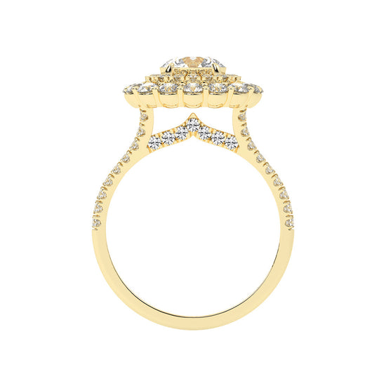Alurex sterling round cut classic lab diamond ring