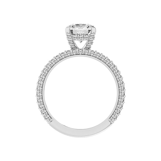 Luxetis Pave setting round cut lab diamond ring