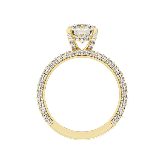 Luxetis Pave setting round cut lab diamond ring
