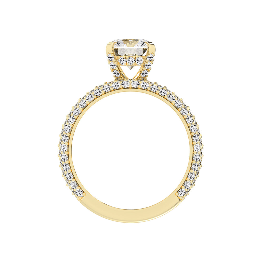 Luxetis Pave setting round cut lab diamond ring