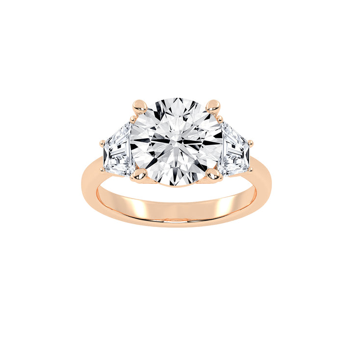 Dazzling Trillion Side Stone Ring