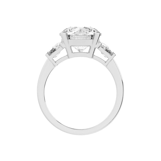 Dazzling Trillion Side Stone Ring
