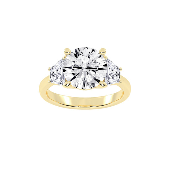 Dazzling Trillion Side Stone Ring