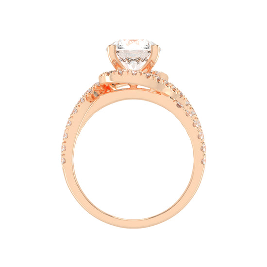 Dazzling Diamond Swirl Engagement Ring