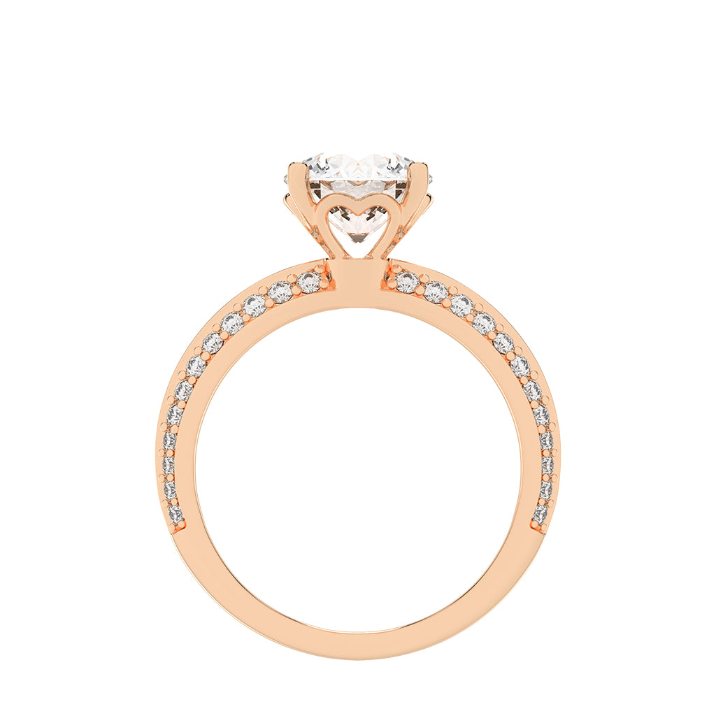 Elegant Diamond Channel Set Engagement Ring