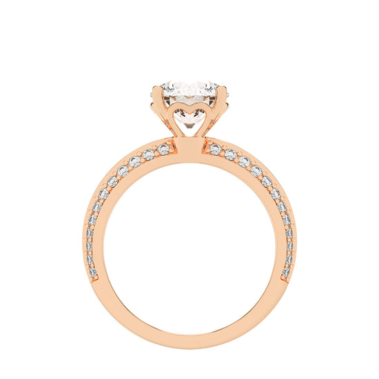 Elegant Diamond Channel Set Engagement Ring