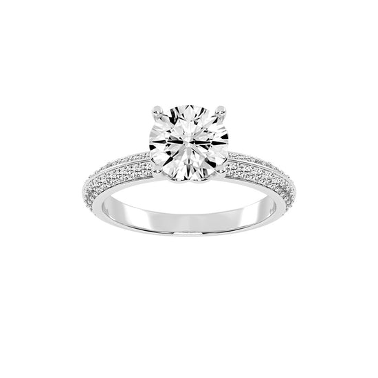 Elegant Diamond Channel Set Engagement Ring