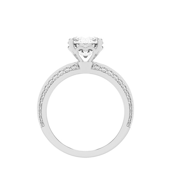 Elegant Diamond Channel Set Engagement Ring