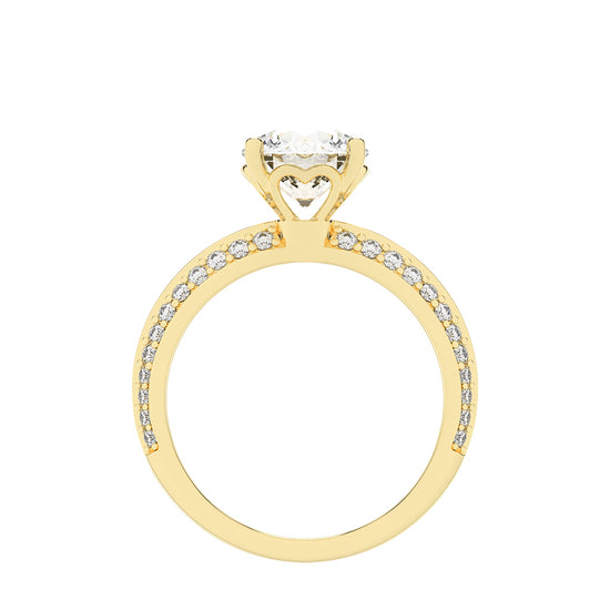Elegant Diamond Channel Set Engagement Ring