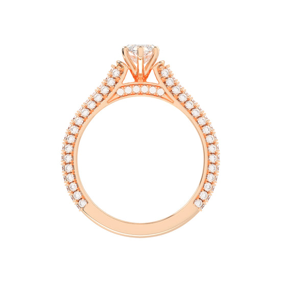 Majestic Marquise Diamond Pave Engagement Ring