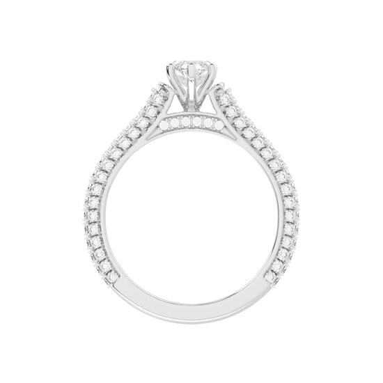 Majestic Marquise Diamond Pave Engagement Ring