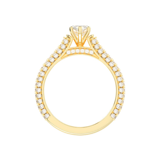 Majestic Marquise Diamond Pave Engagement Ring