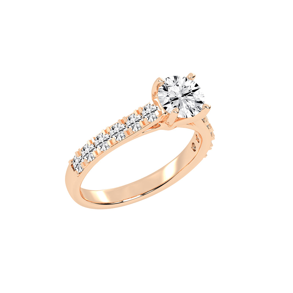 Eternora  four prong round cut engagement ring