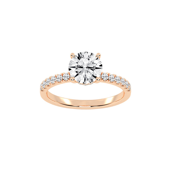 Dazzling Diamond Swirl Engagement Ring