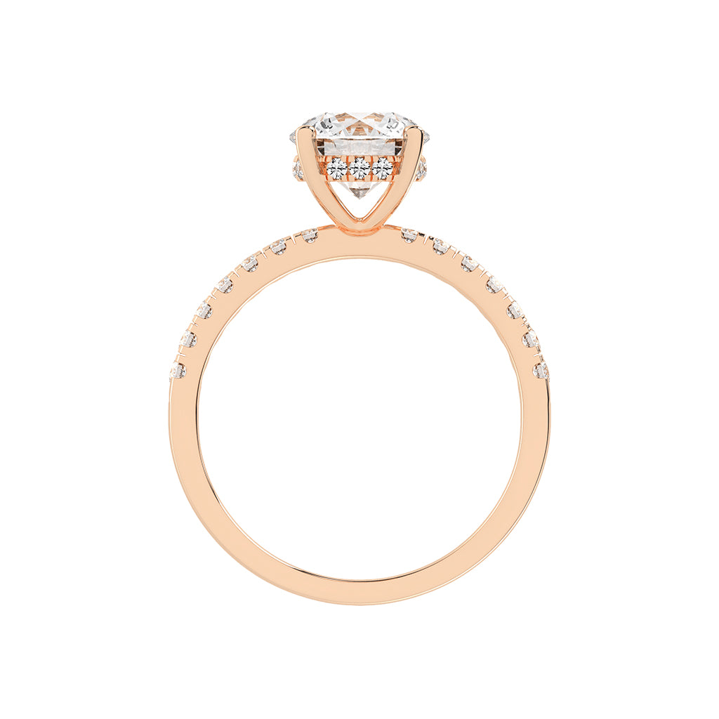 Dazzling Diamond Swirl Engagement Ring