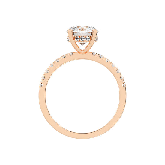 Dazzling Diamond Swirl Engagement Ring
