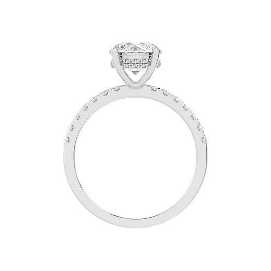 Dazzling Diamond Swirl Engagement Ring