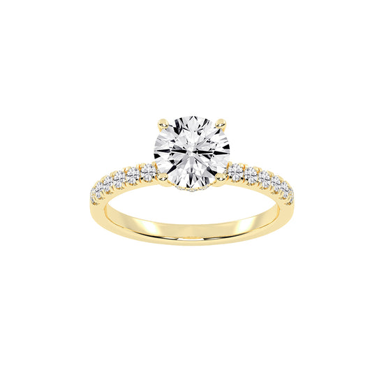 Dazzling Diamond Swirl Engagement Ring