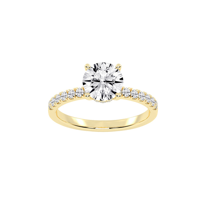 Dazzling Diamond Swirl Engagement Ring