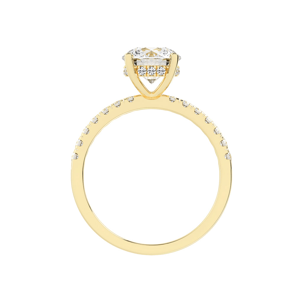 Dazzling Diamond Swirl Engagement Ring