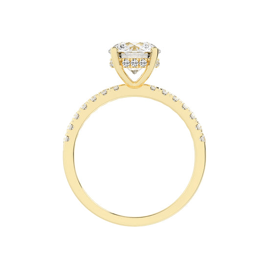 Dazzling Diamond Swirl Engagement Ring