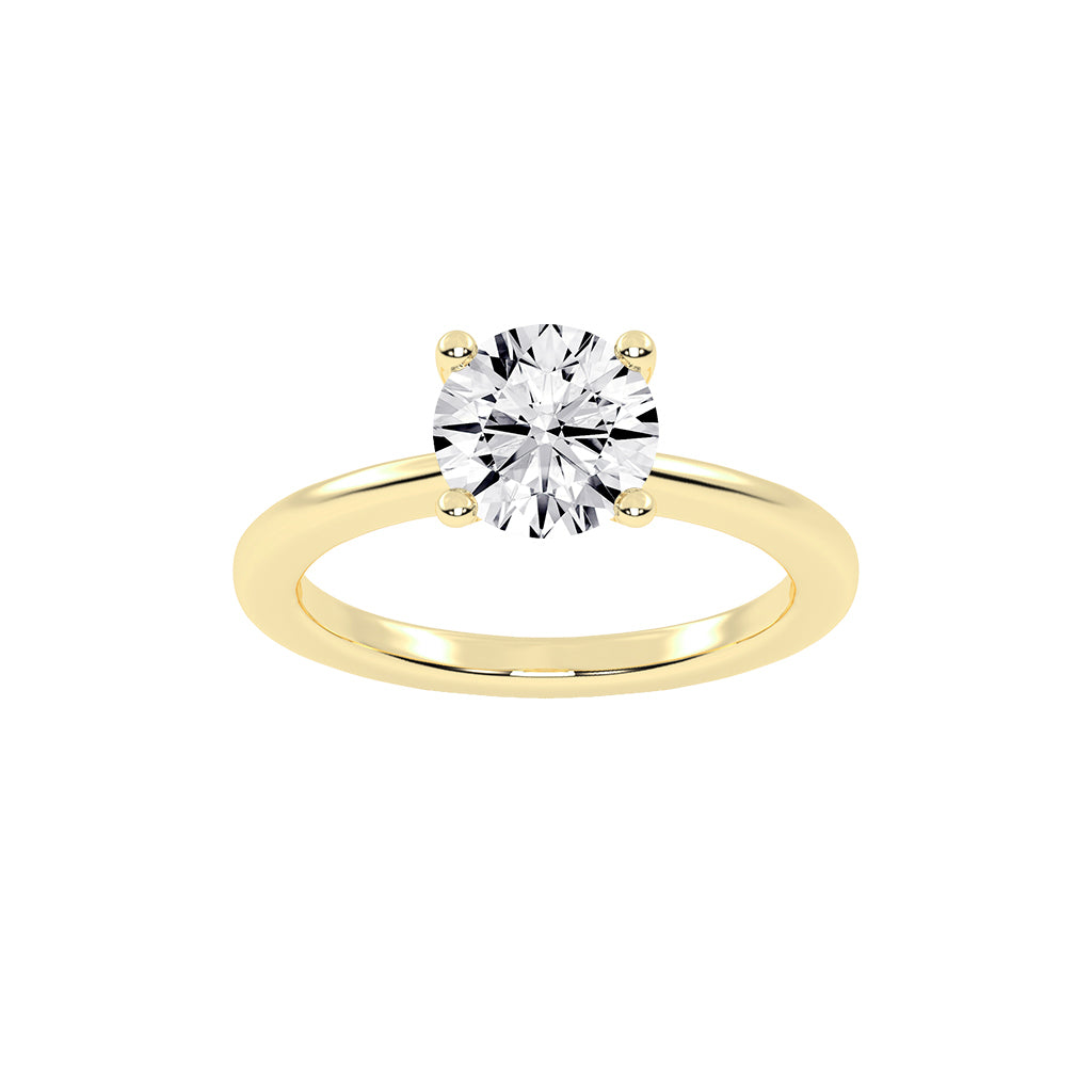 Soliantis round prong solitaire lab diamond ring