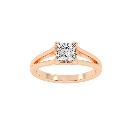 Soladria Split shank princess cut lab diamond ring