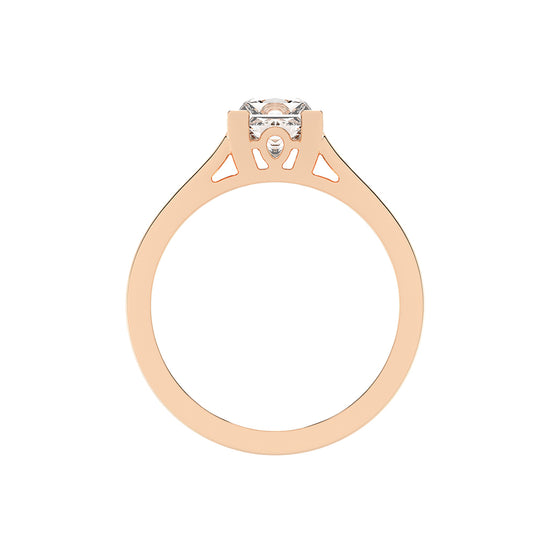 Soladria Split shank princess cut lab diamond ring