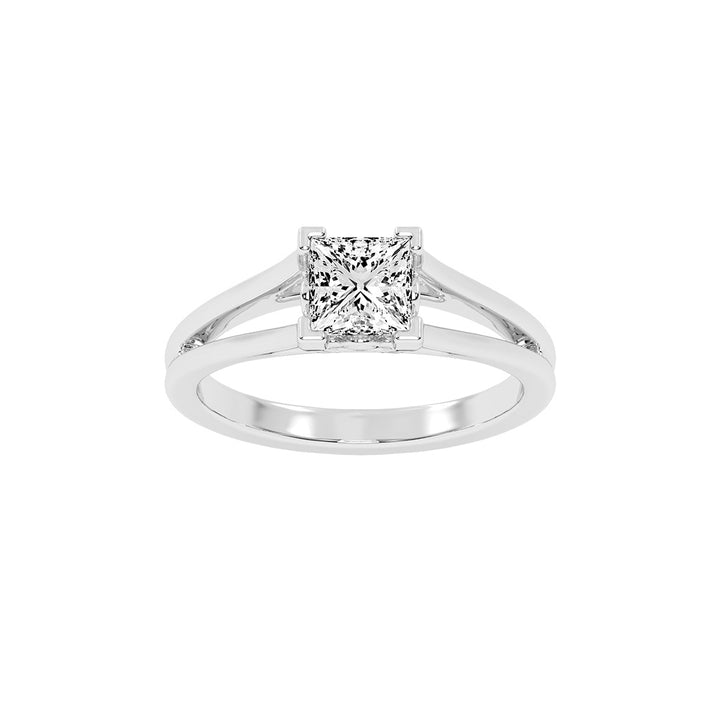 Soladria Split shank princess cut lab diamond ring