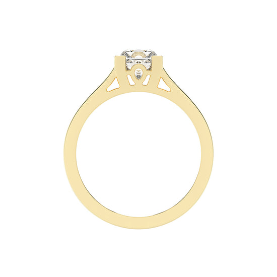 Soladria Split shank princess cut lab diamond ring