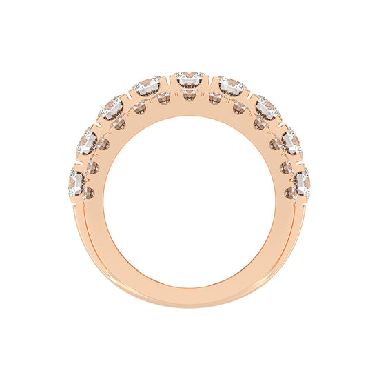 Glimora pave 3 Row style eternity lab diamond ring