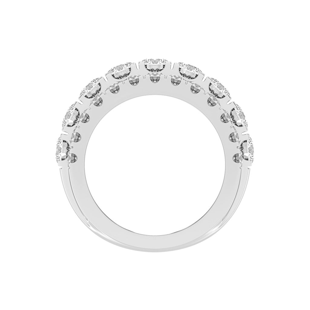 Glimora pave 3 Row style eternity lab diamond ring