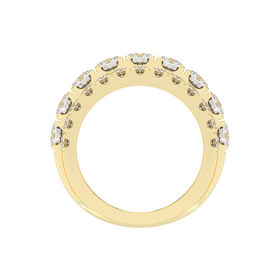 Glimora pave 3 Row style eternity lab diamond ring
