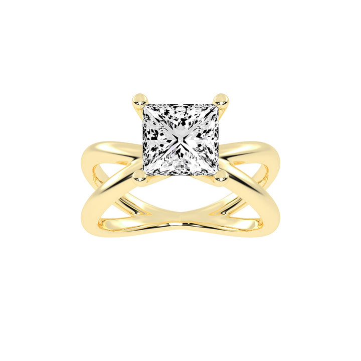 Intertwined Radiance Princess Cut Solitaire Ring